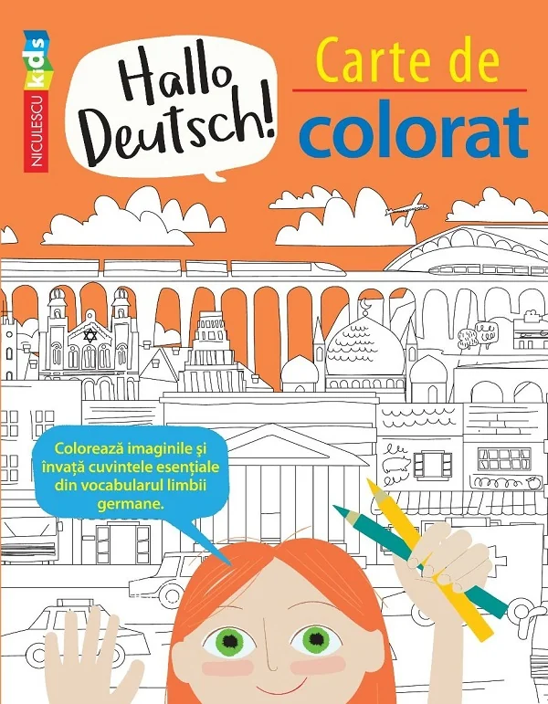 Hallo Deutsch! Carte de colorat - Sam Hutchinson, Emilie Martin