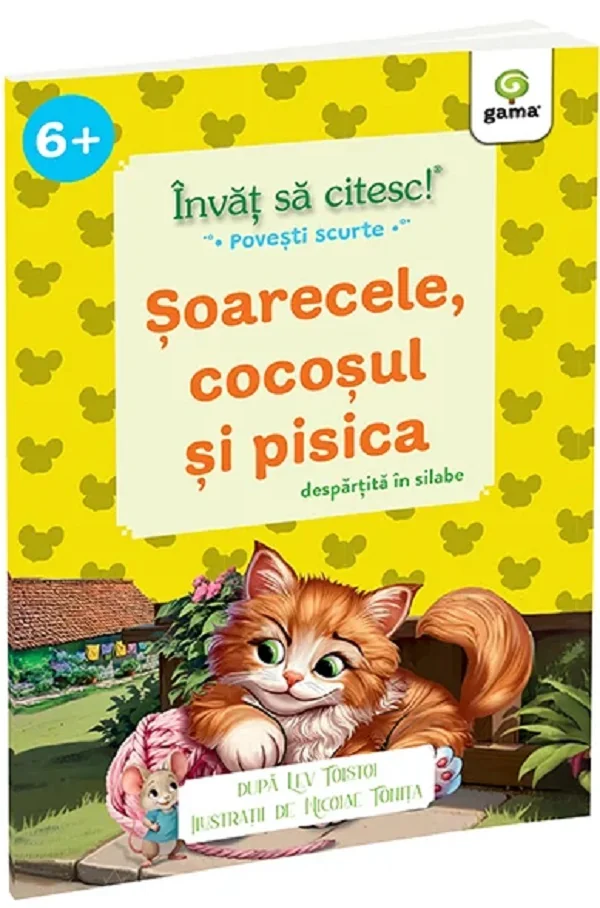 Invat sa citesc povesti scurte pe silabe. Soarecele, cocosul si pisica - Esop