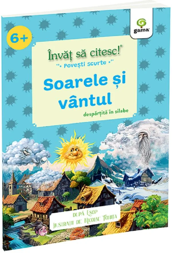 Invat sa citesc povesti scurte pe silabe. Soarele si vantul - Lev Tolstoi