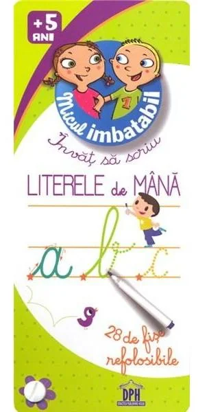 Invat sa scriu literele de mana 5 ani+ Micul Imbatabil