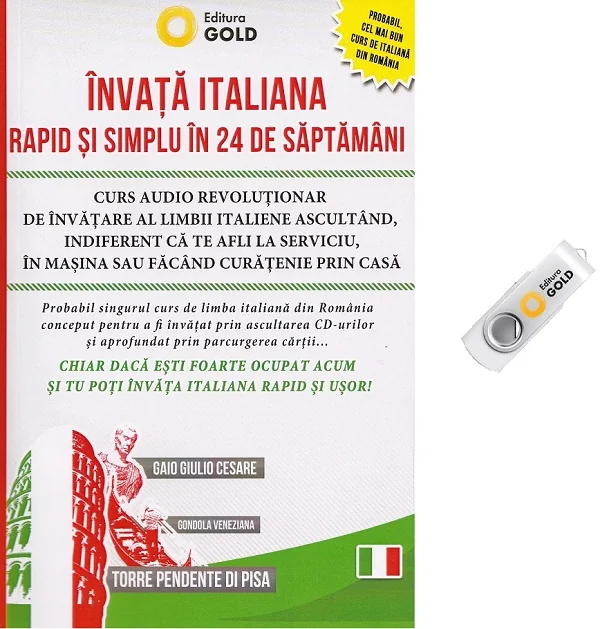 Invata italiana rapid si simplu in 24 de saptamani + Stick USB