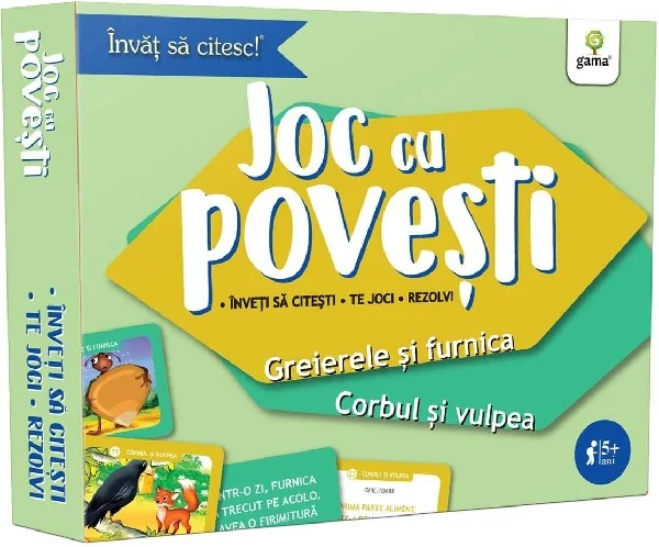 Joc cu povesti: Greierele si furnica. Corbul si vulpea 5 ani+