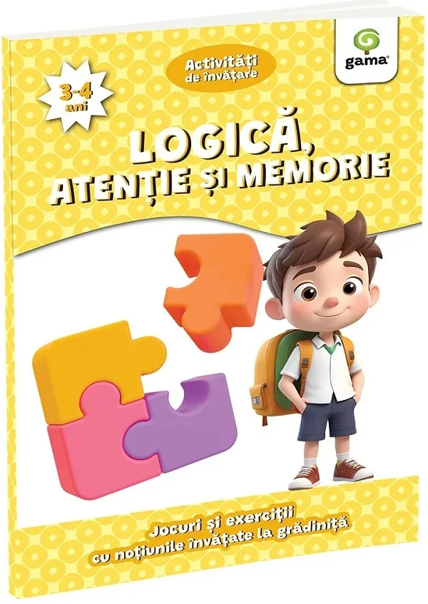Logica, atentie si memorie 3-4 ani. Activitati de invatare. Jocuri si exercitii cu notiunile invatate la gradinita