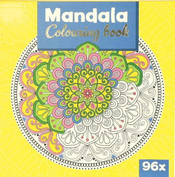 Mandala de colorat. Galben