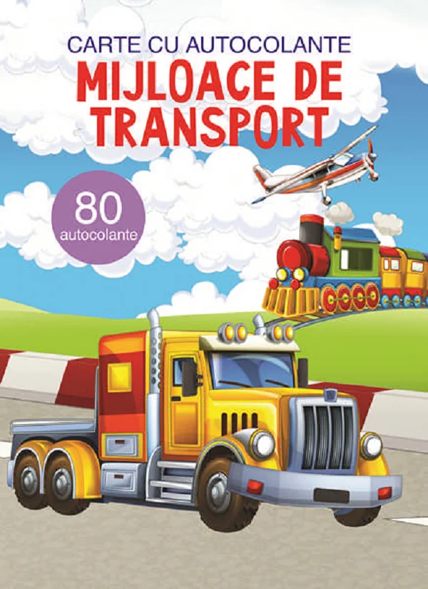Mijloace de transport. Carte cu autocolante