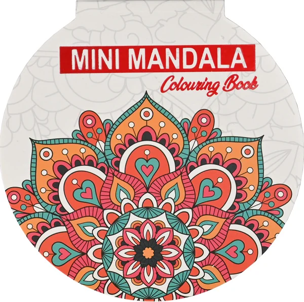 Mini mandala de colorat. Rosu
