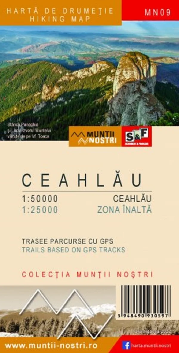 Muntii Ceahlau. Harta de drumetie. Muntii nostri