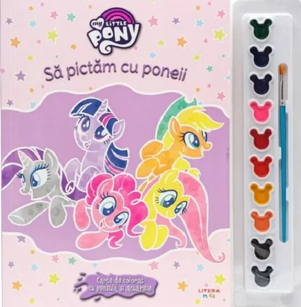 My Little Pony. Sa pictam cu poneii. Carte de colorat cu pensula si acuarele
