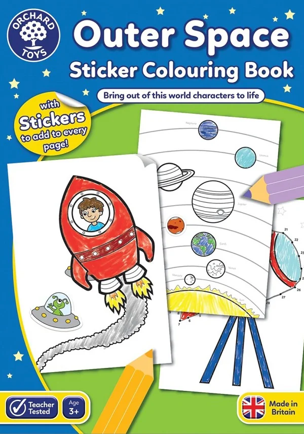 Outer Space. Carte de colorat cu activitati 3 ani+
