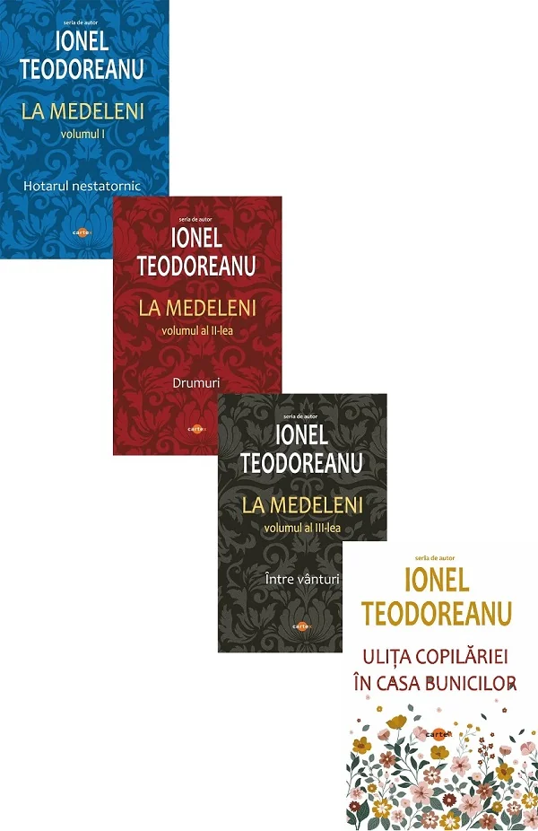 Pachet 4 carti: Ionel Teodoreanu. La Medeleni 3 Vol. + Ulita copilariei. In casa bunicilor