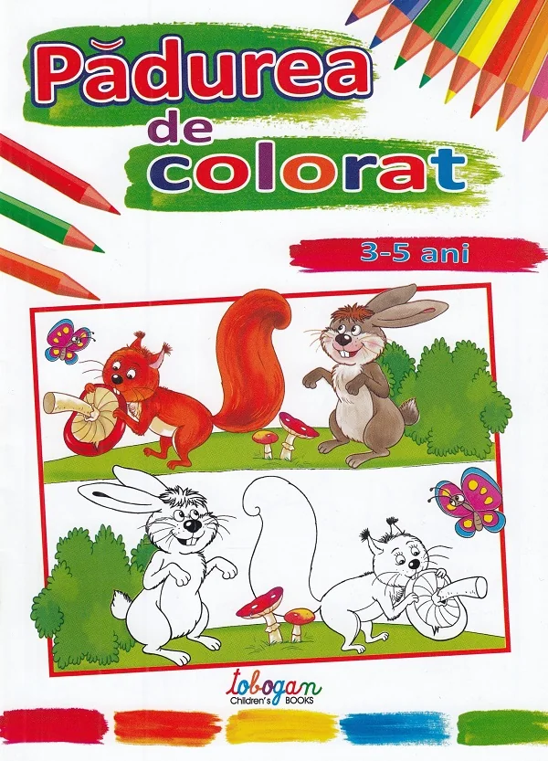 Padurea de colorat 3-5 ani