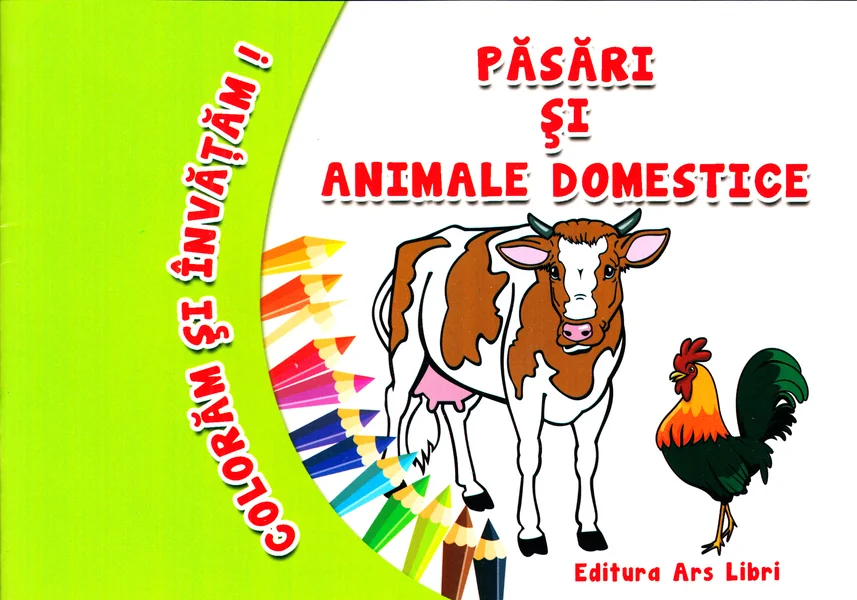 Pasari si animale domestice - Coloram si invatam!