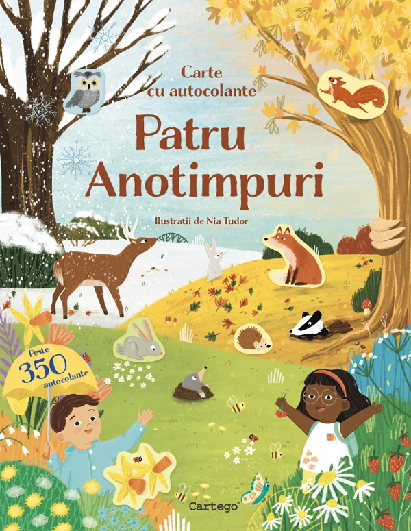 Patru anotimpuri. Carte cu autocolante