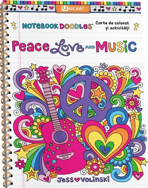 Peace, Love and Music. Carte de colorat si activitati