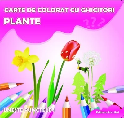 Plante - Carte de colorat cu ghicitori