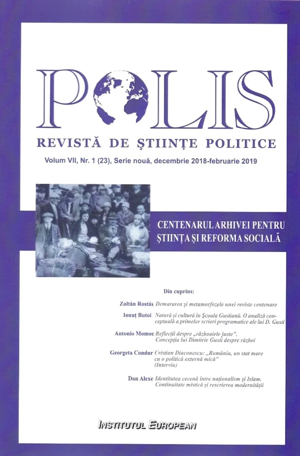 Polis Vol.7 Nr.1 (23).Serie noua. Decembrie 2018 - Februarie 2019. Revista de stiinte politice