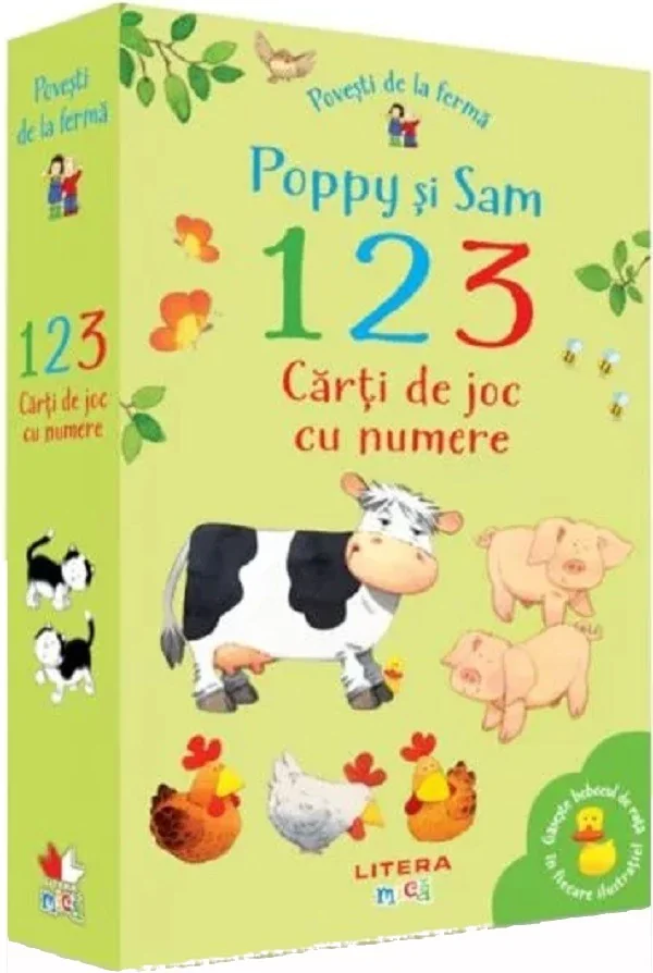 Povesti de la ferma. Poppy si Sam. 1, 2, 3. Carti de joc cu numere