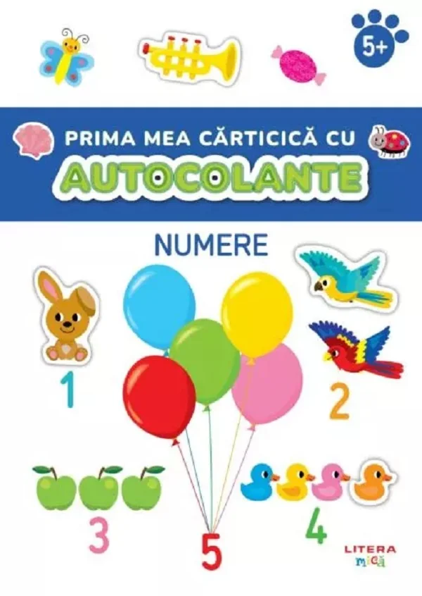 Prima mea carticica cu autocolante. Numere