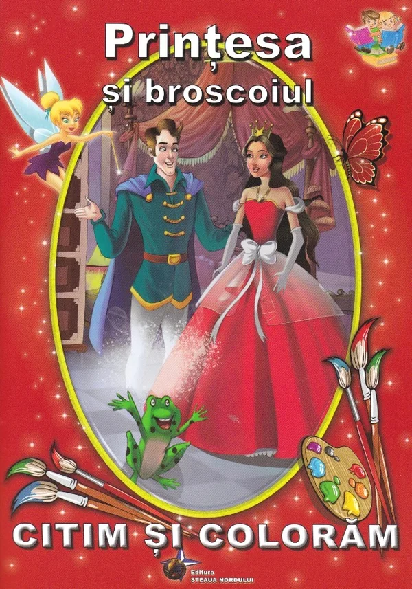 Printesa si broscoiul - Citim si coloram