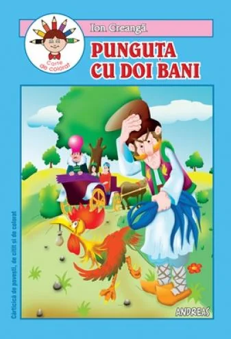 Punguta cu doi bani. Carte de colorat