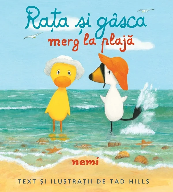 Rata si gasca merg la plaja