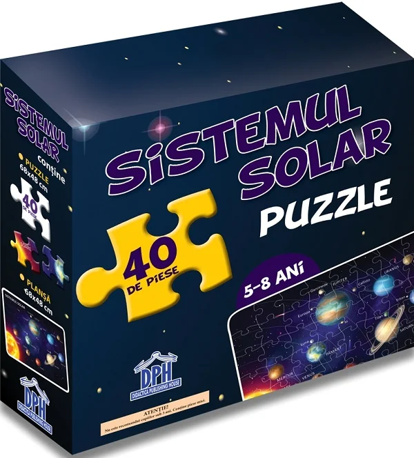 Sistemul solar: puzzle+afis 5-8 ani