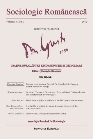 Sociologie Romaneasca Vol.x Nr.3 2012
