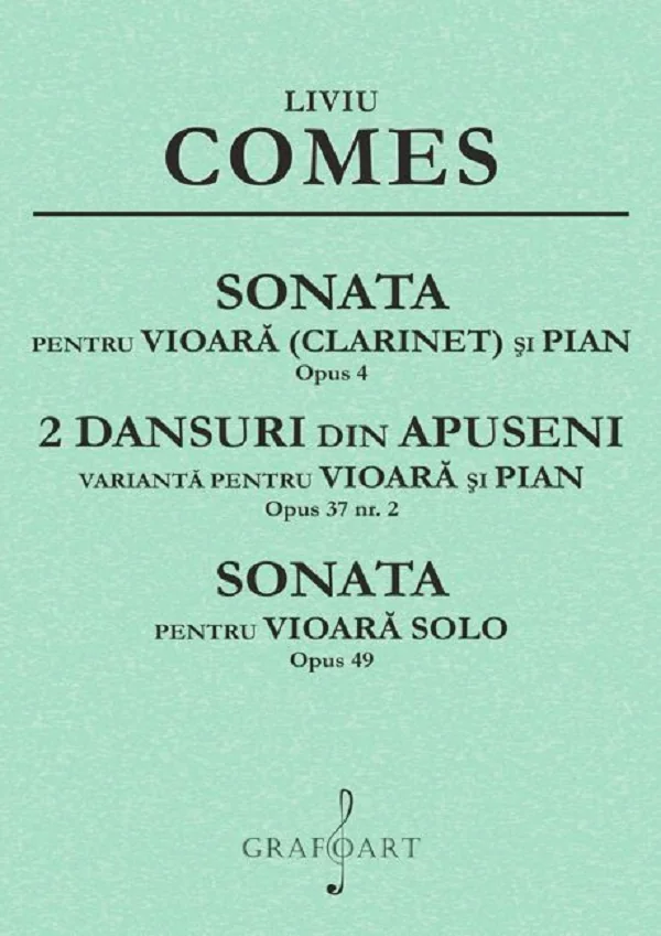 Sonata pentru vioara (clarinet) si pian Op.4, 2 dansuri din Apuseni Op.37 nr.2