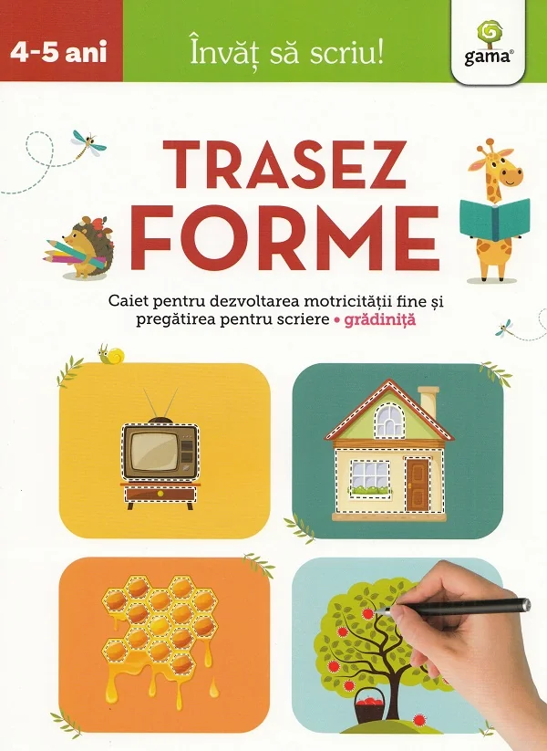 Trasez forme 4-5 ani. Invat sa scriu!