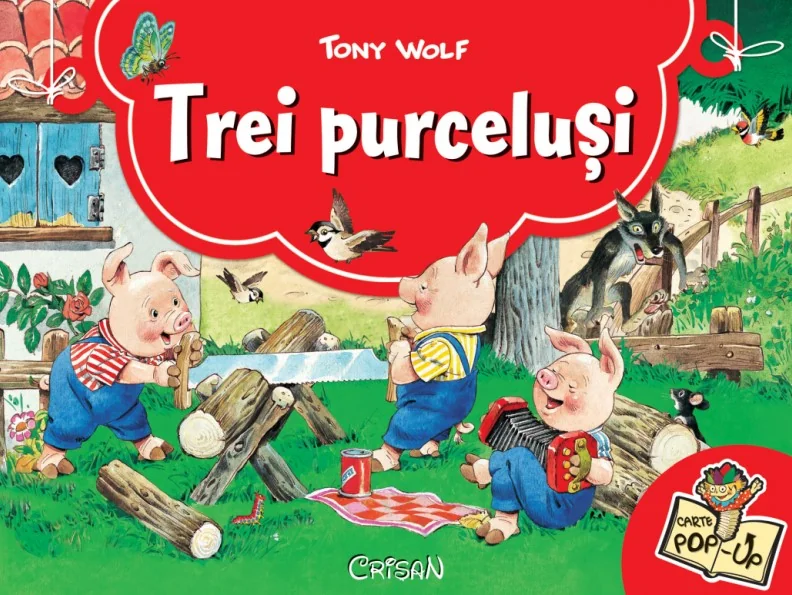 Trei purcelusi. Carte Pop-up