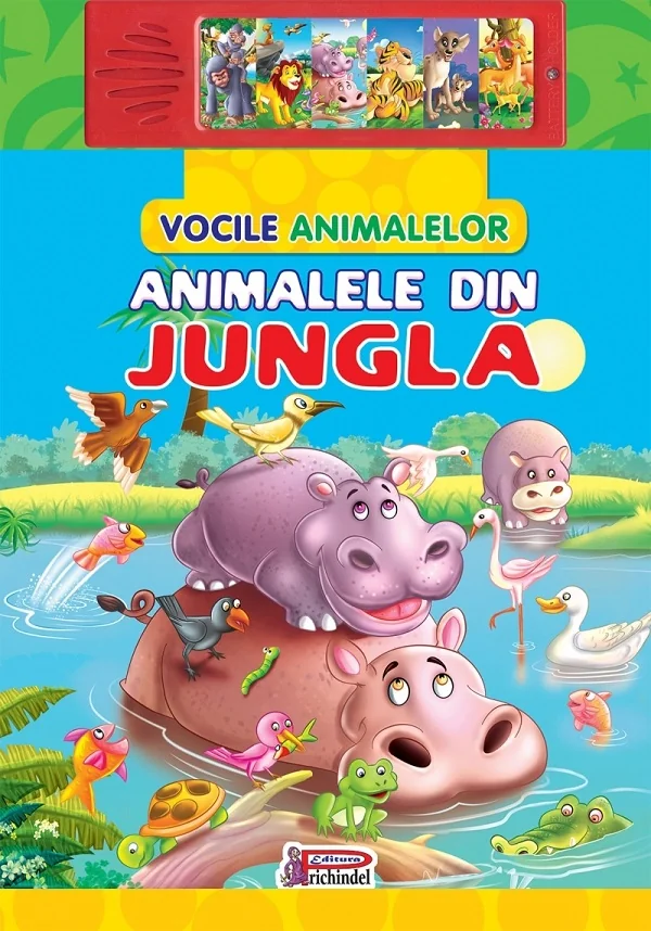 Vocile animalelor. Animale din jungla. Carte cu sunete