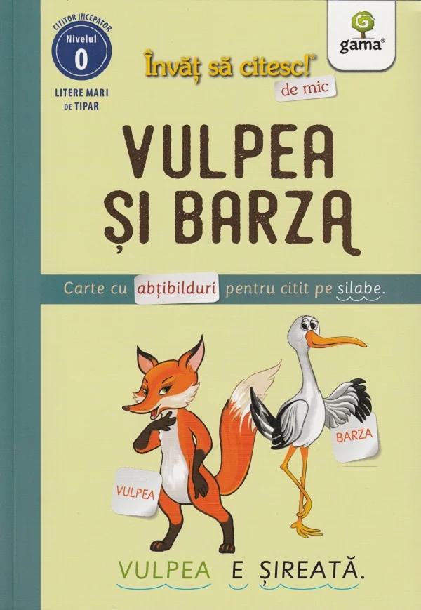 Vulpea si barza. Invat sa citesc de mic
